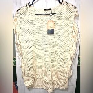 ✴️Silver Jeans Brand Boho Western Inspired Pullover Fringed Vest
